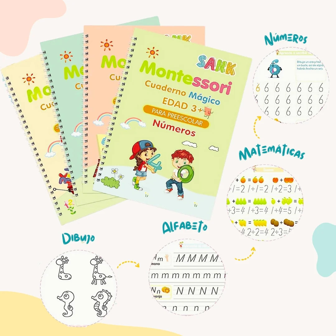 KIT DE LIBROS MONTESSORI REUTILIZABLES